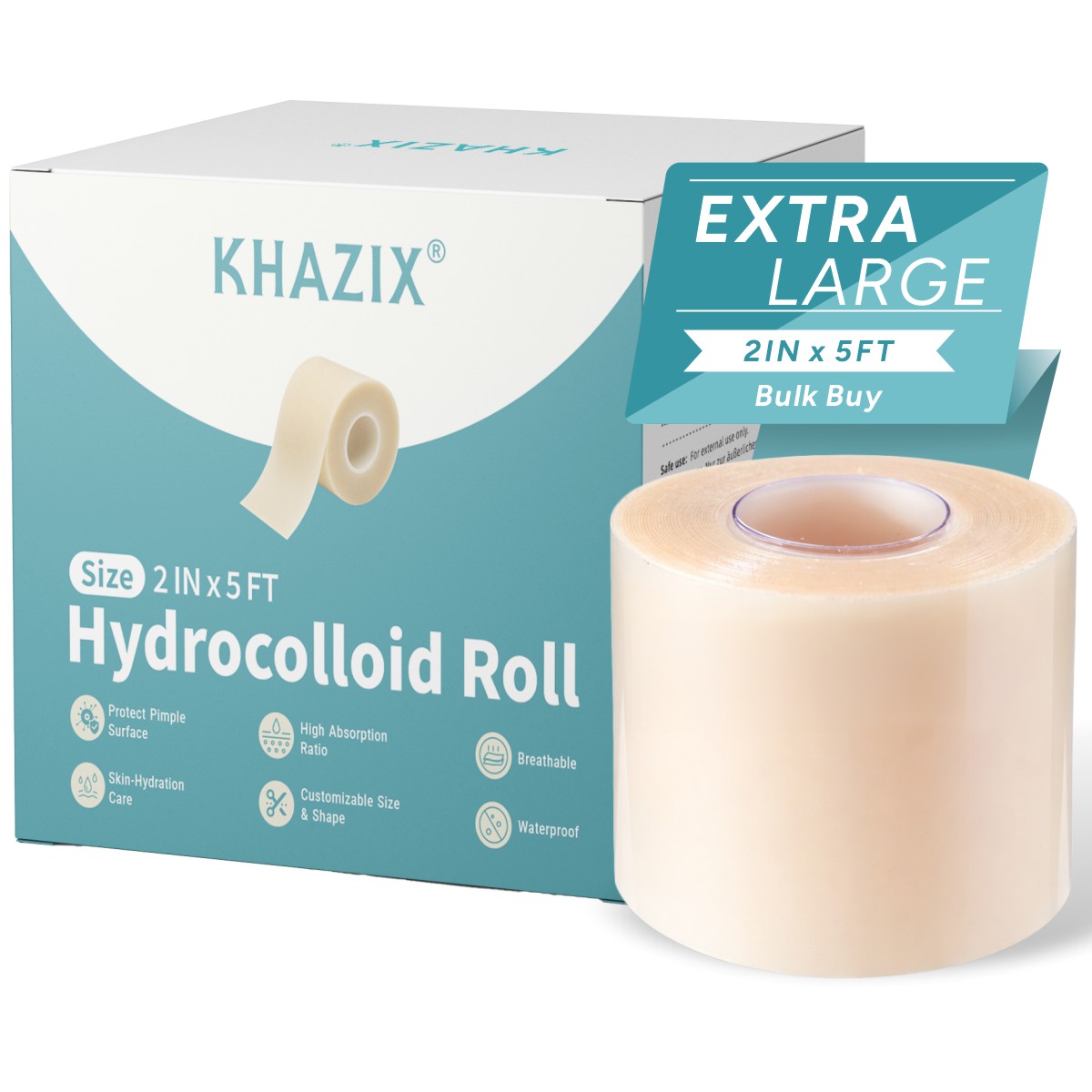 Bandage - KHAZIX Hidrokolloid Bandaj Rulosu 5 cm