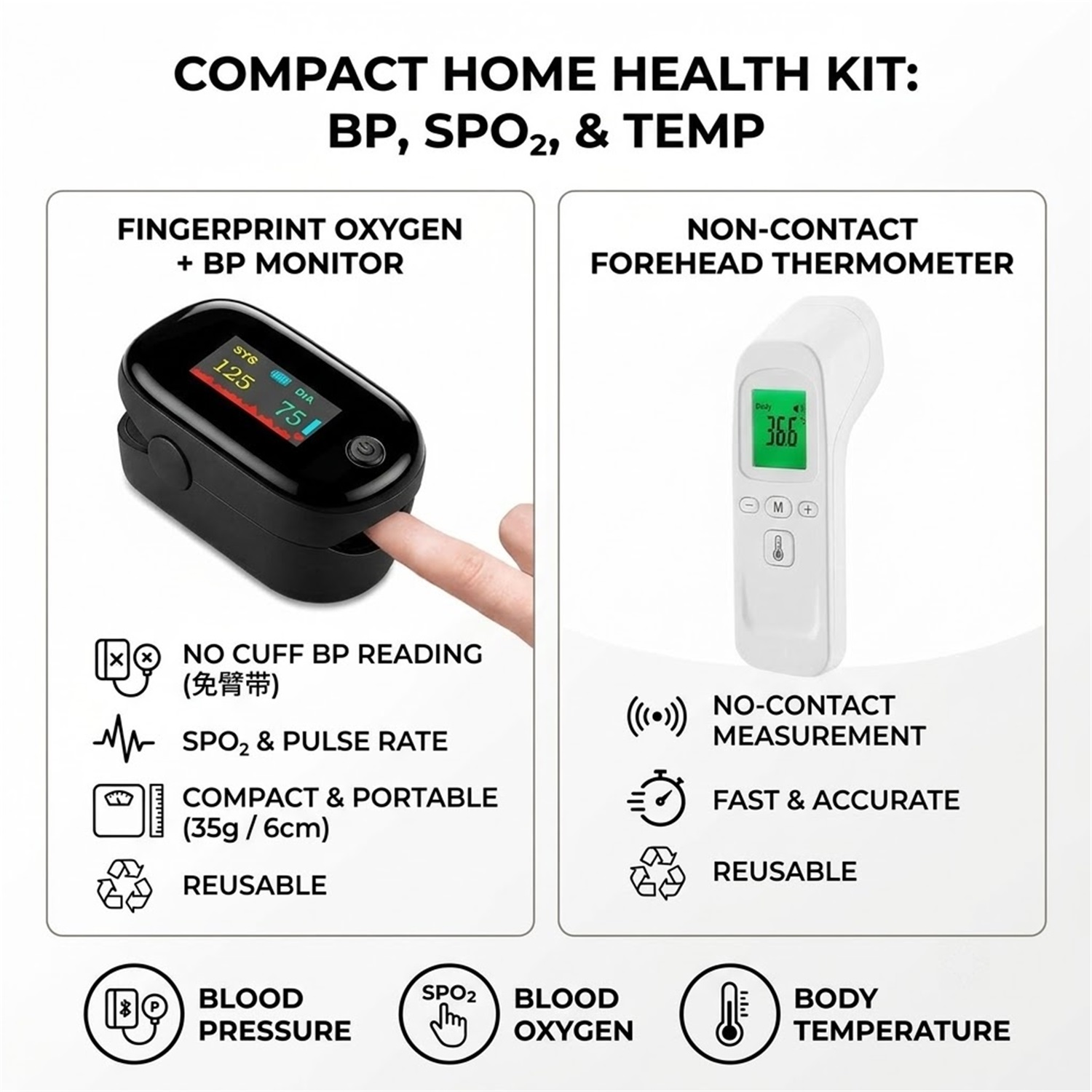 Vücut Termometresi, Temassız A - Pulse Oximeter incelemesi ve fiyatı